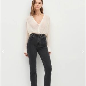 Favorite Daughter Charcoal Relaxed Jeans